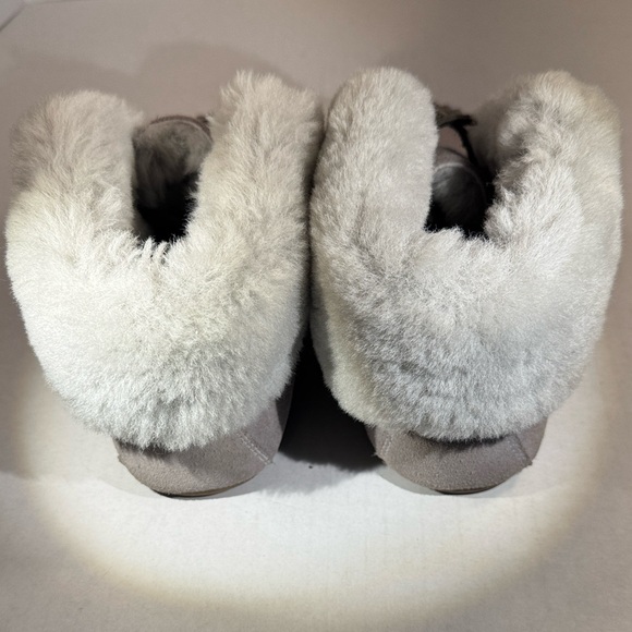 Emu of Australia Anthropologie Suede Sherling Slippers Moccasins Boots Women’s 9 - Picture 8 of 16